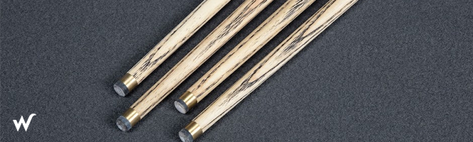 Close-up of wood cue shaft
