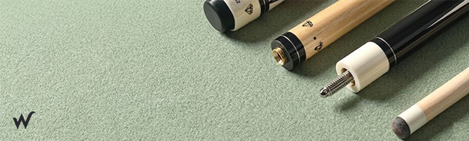 Uniwave solid wood cue close-up 