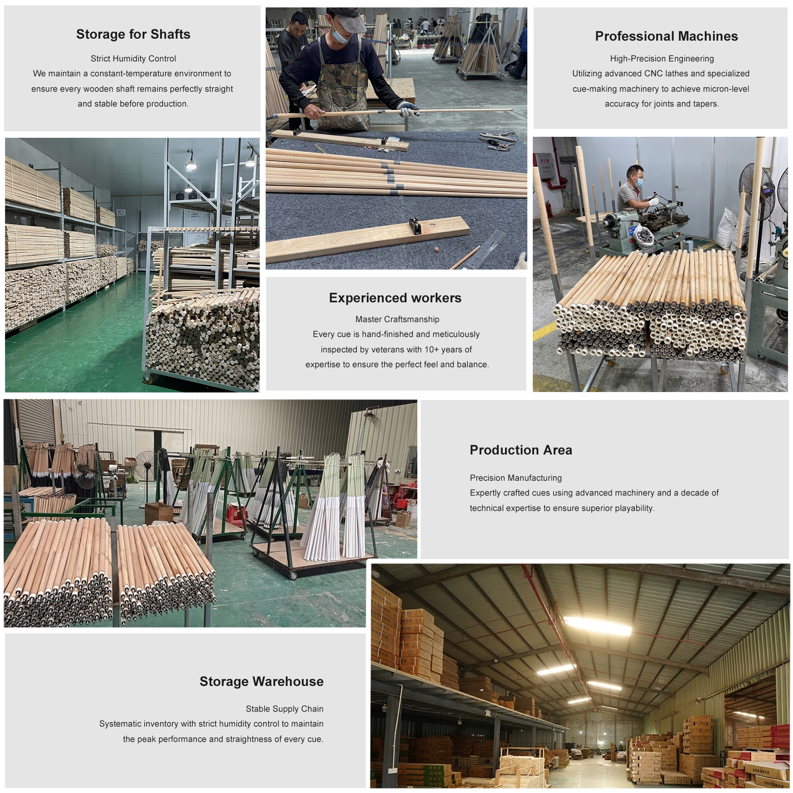billiard cue factory