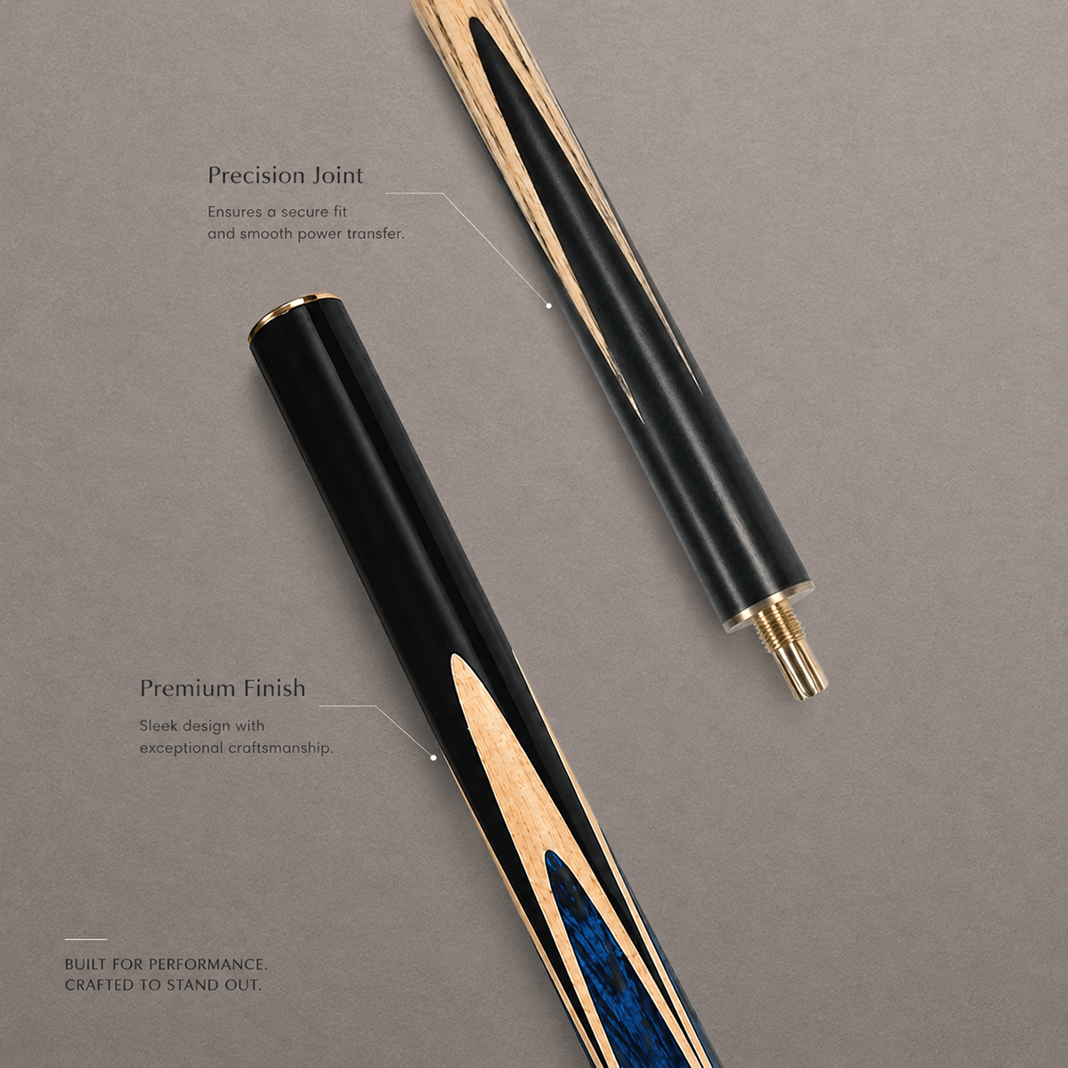 UA02 Uniwave 10 mm Ash Wood pool cue small tip