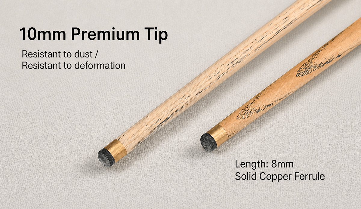 UA03 wooden pool cue 10mm tip
