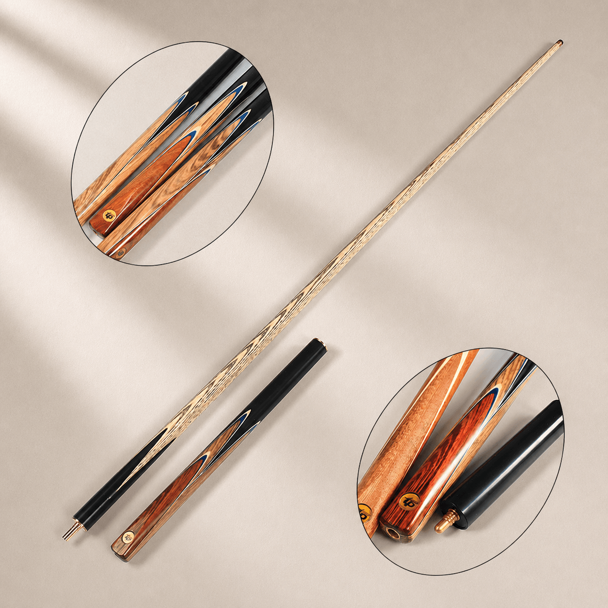 UA04 uniwave small tip wooden pool cue