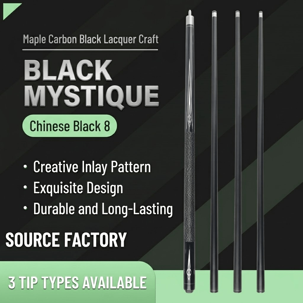 Uniwave UX01 carbon coated Solid Wood Pool Cue multiple tip 10mm